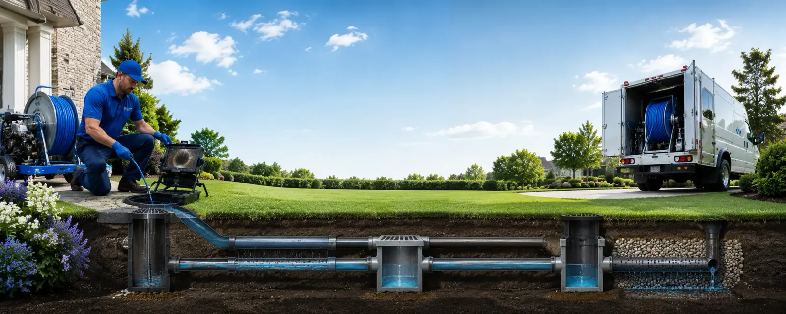 Outdoor drain cleaning information for Crystal Lake, IA